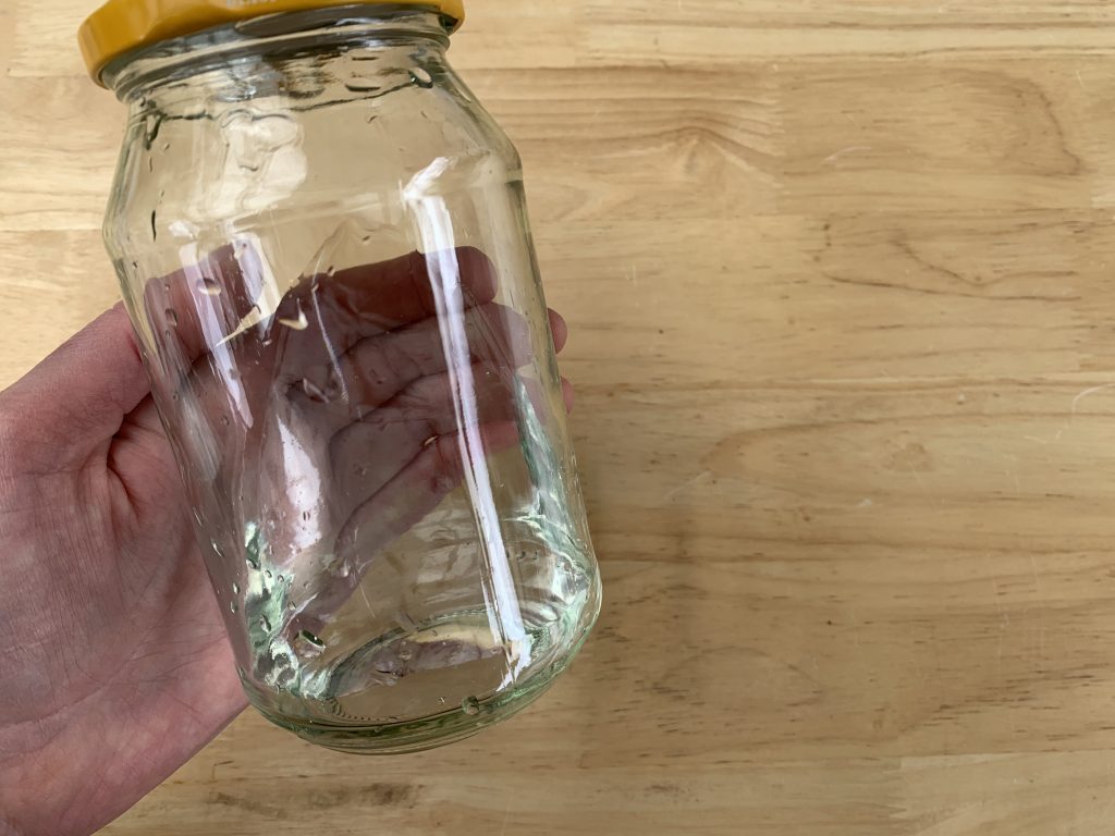 Water tight glass jar